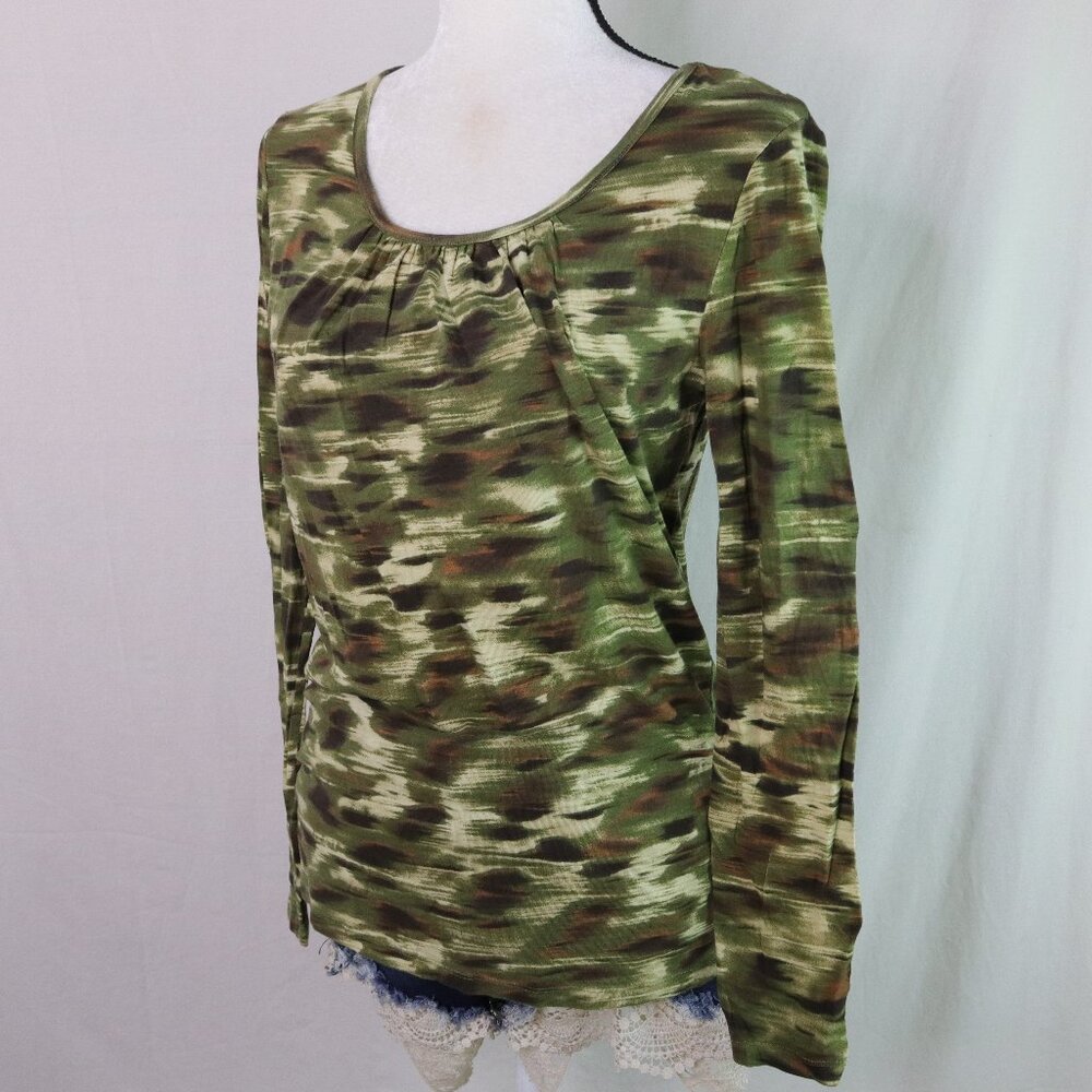 Hannah | Camouflage Long Sleeve T Shirt Small